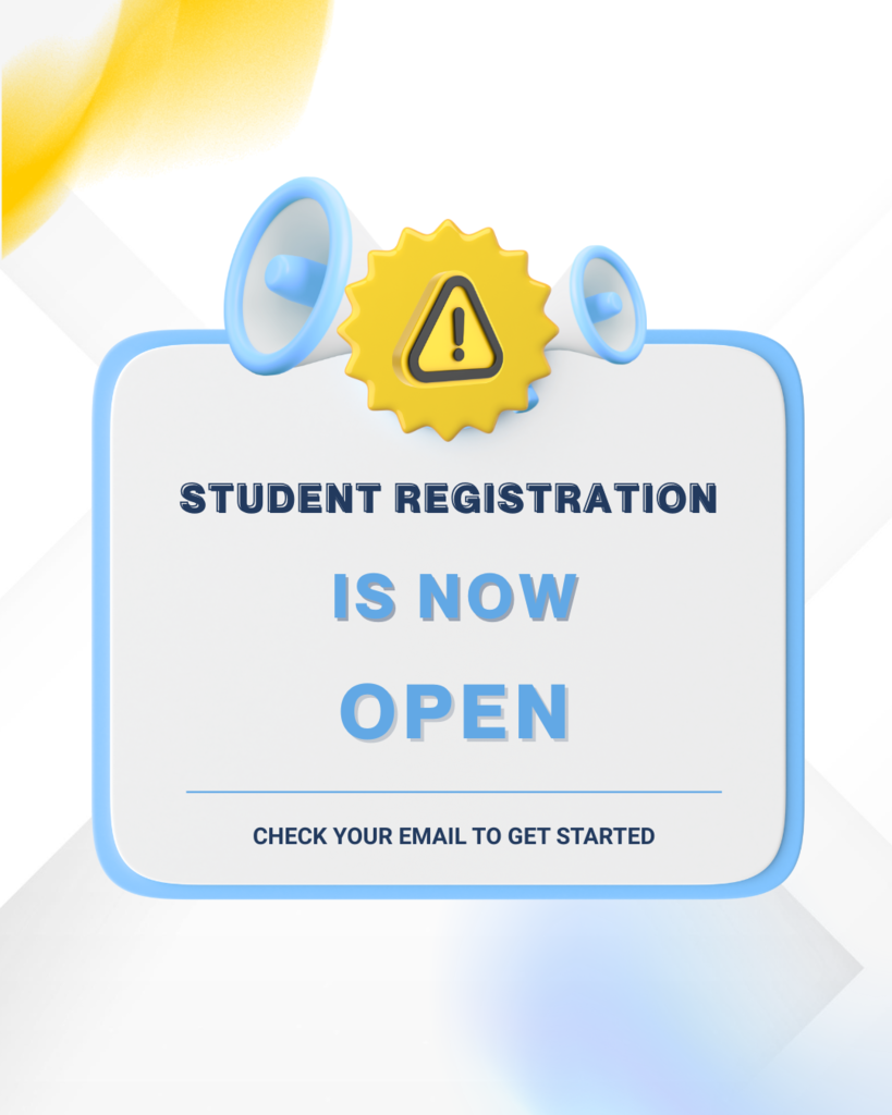 Student Registration Now Open
