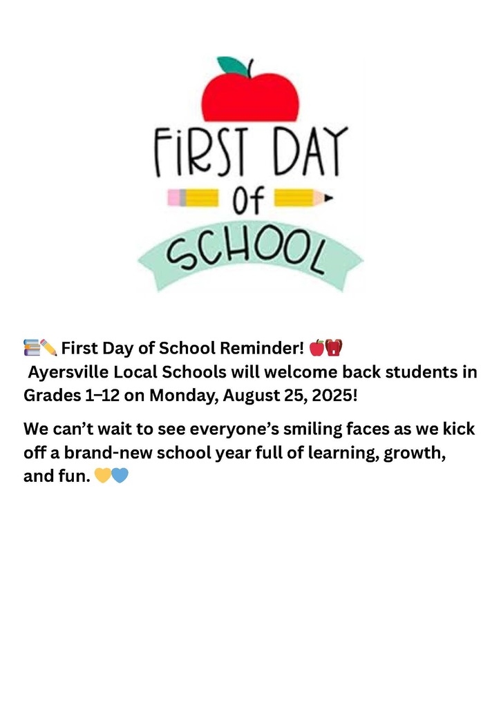 📚✏️ First Day of School Reminder! 🍎🎒