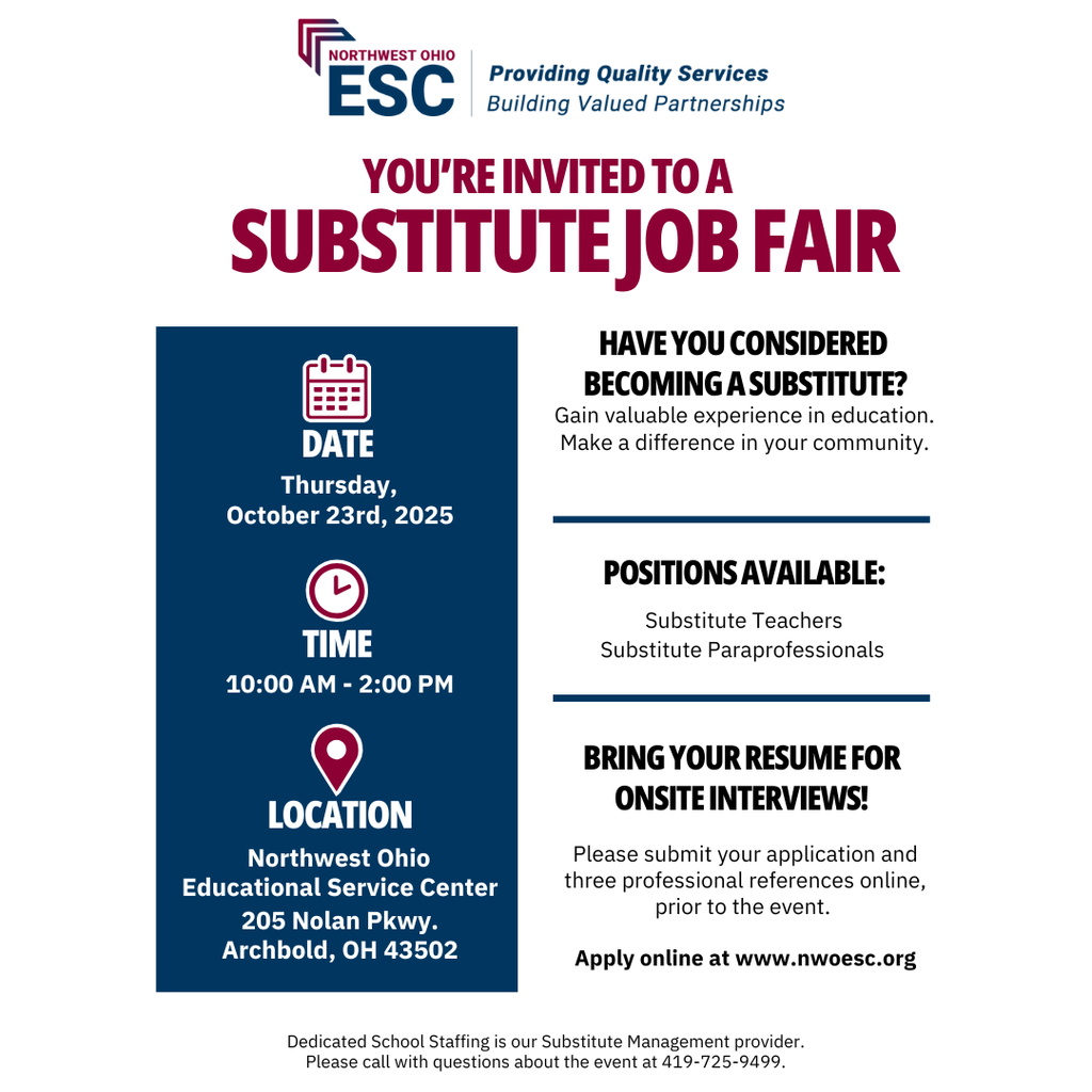 Dedicated School Staffing is our Substitute Management provider