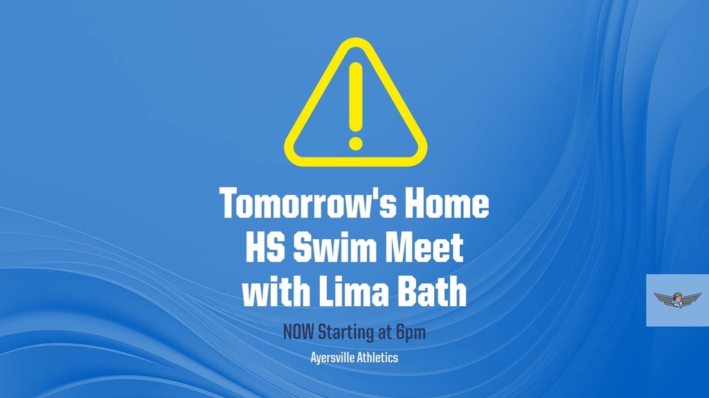 Swim Meet moved to 6pm start