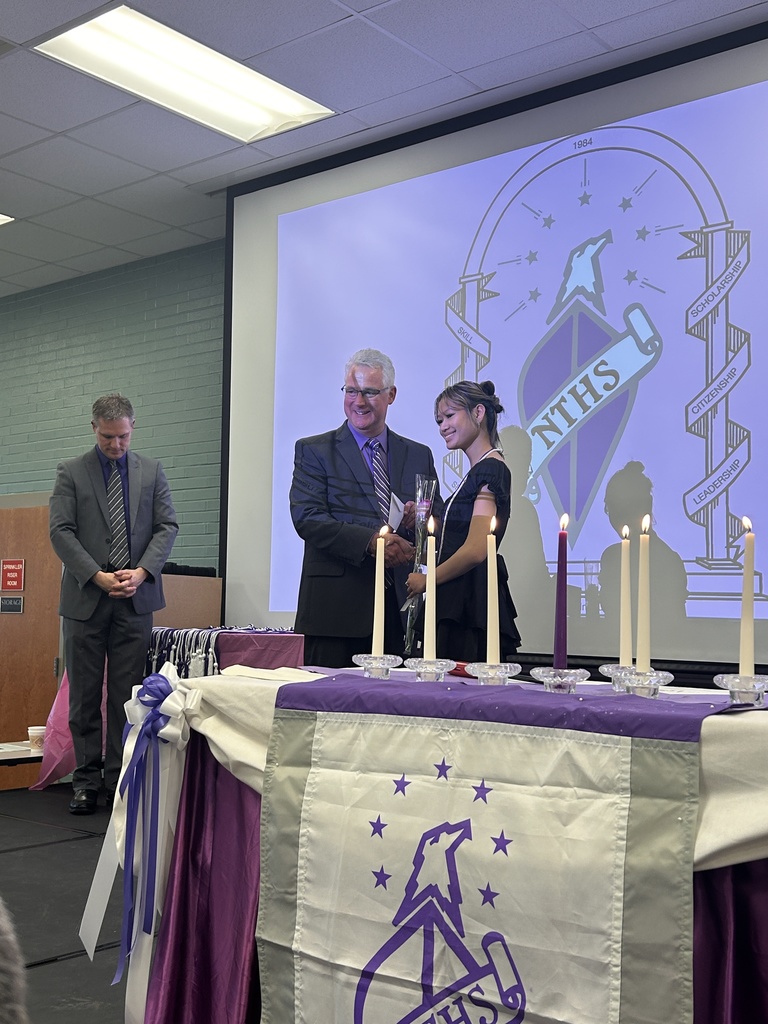 Ayersville and Four County senior Willa Culp receives her NTHS cords and award.