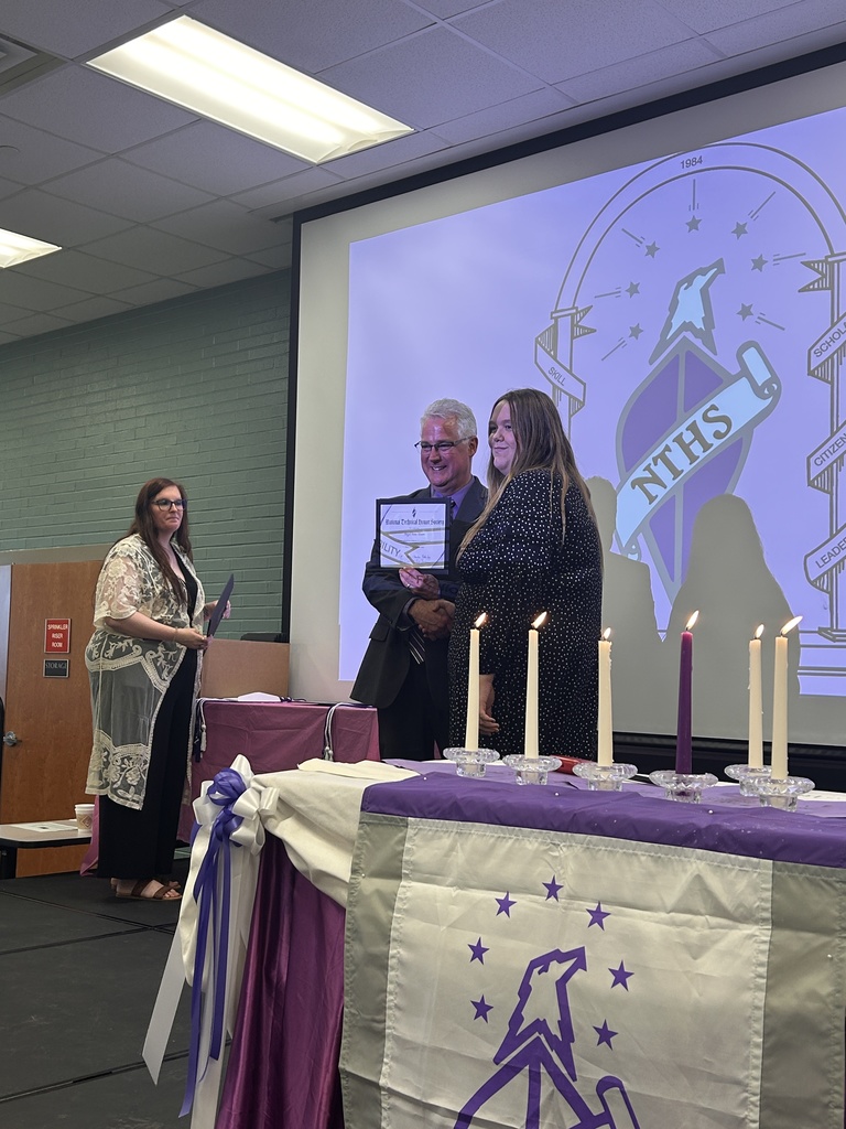 Ayersville and Four County junior Angel Moore is inducted into the FCCC NTHS chapter.