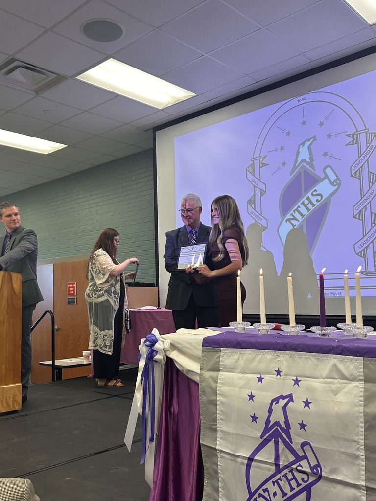 Ayersville and Four County junior Avery Antoine is inducted into the FCCC NTHS chapter.