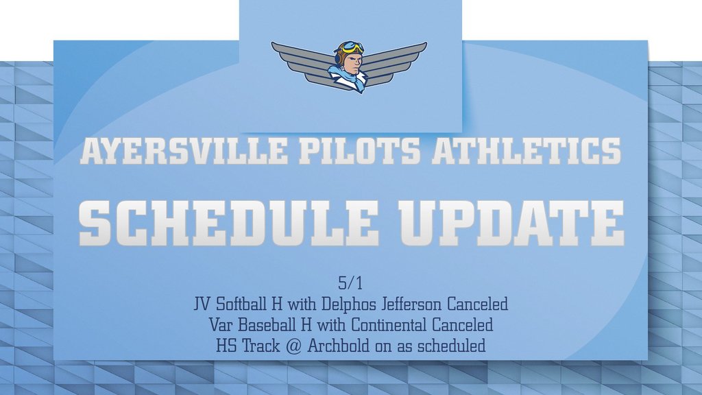 Schedule update 5/1/26