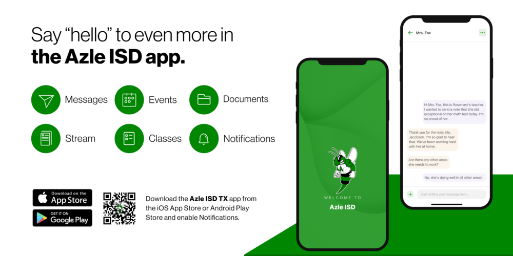 Say "hello" to even more in the Azle ISD app