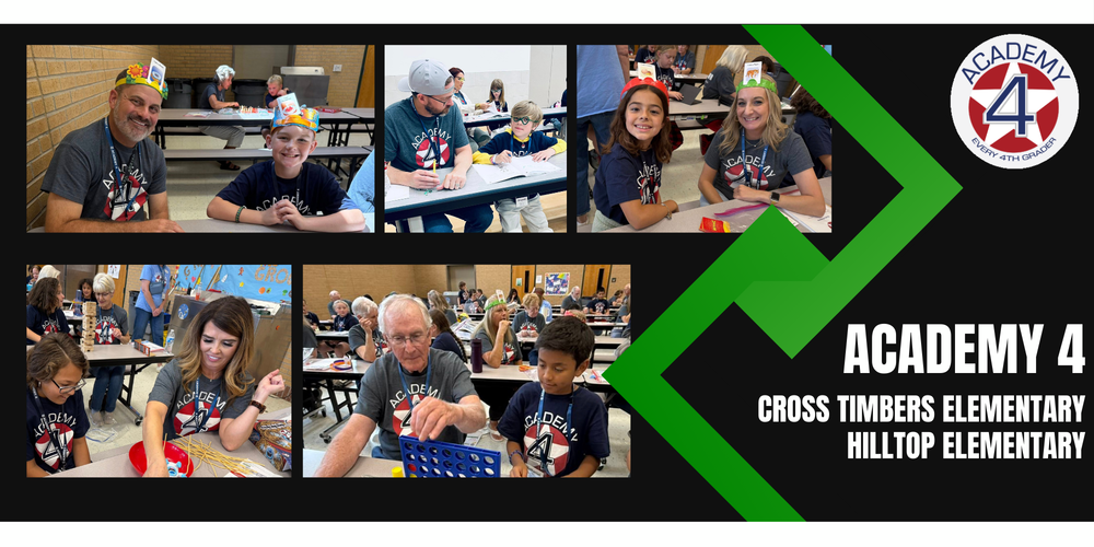 photo collage of Academy 4 mentors with 4th graders (decorative image)