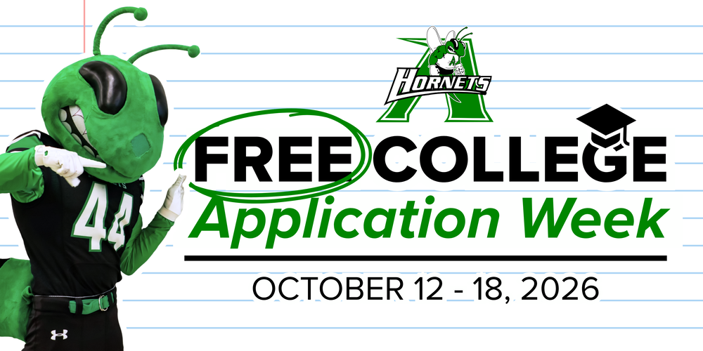 decorative graphic, reads "free college application week on october 12-18"