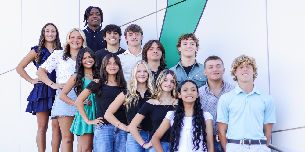 AHS 2025 Homecoming Court - group of students standing on steps