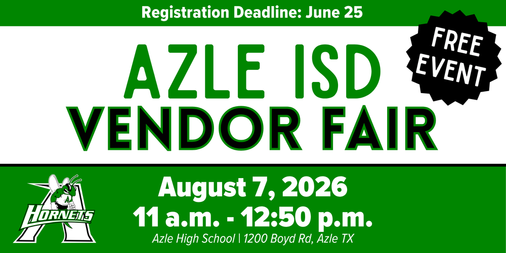 Azle ISD Vendor Fair Informational Graphic