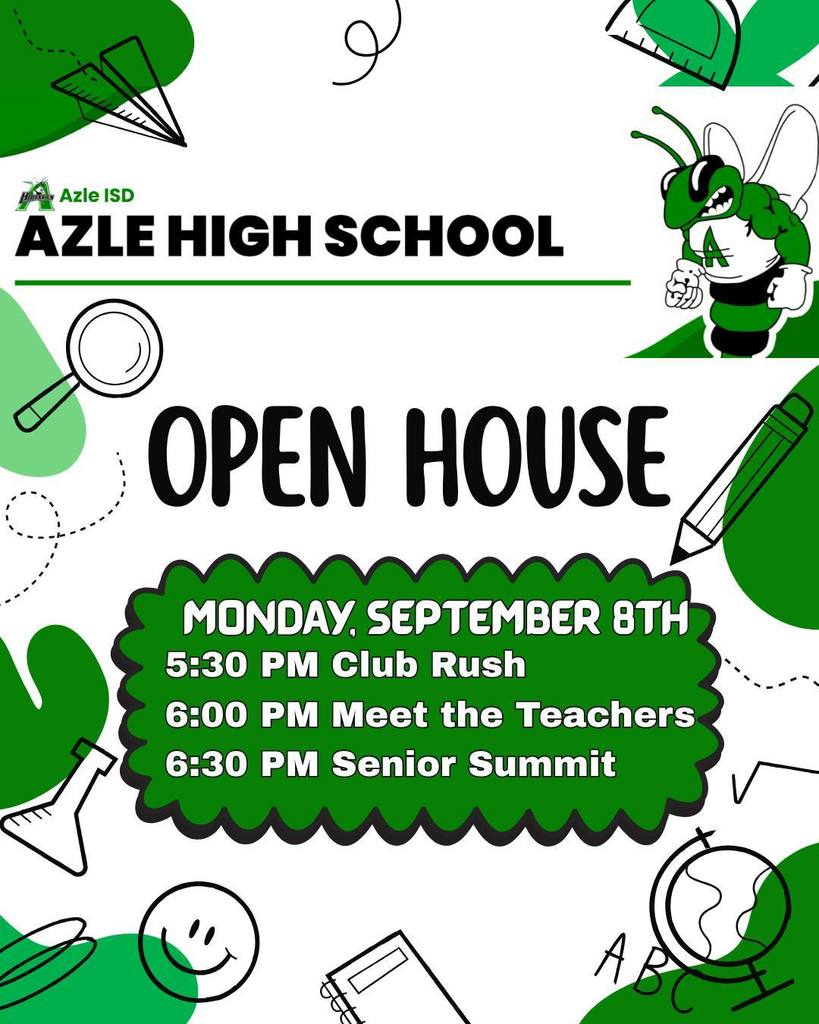 AHS OPEN HOUSE - SEPT. 8, 2025, 5:30 PM