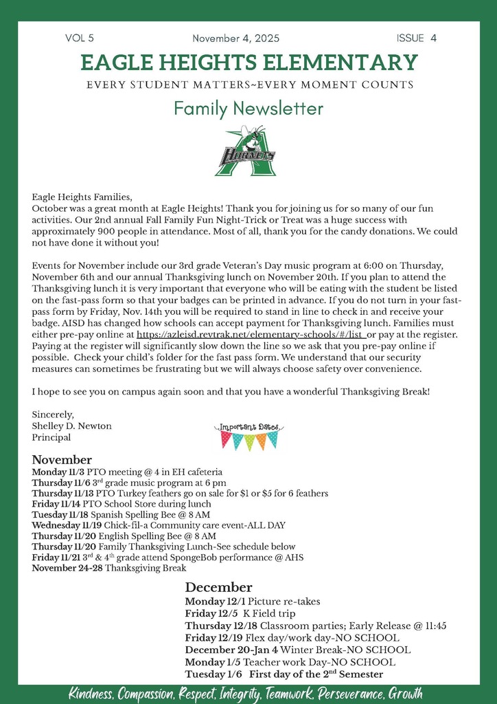 EH November Family Newsletter