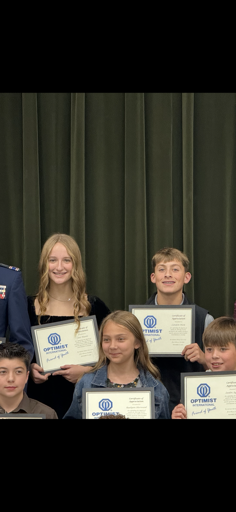 Students getting an award.