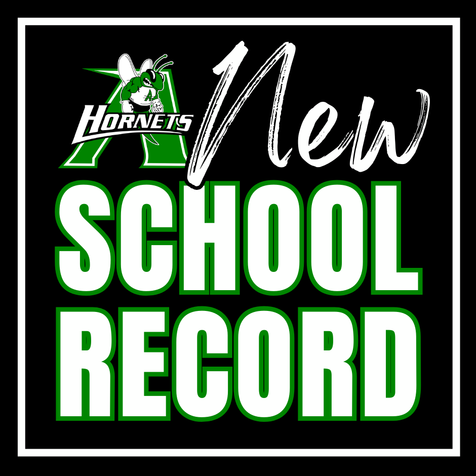 New School Record graphic with Azle ISD logo