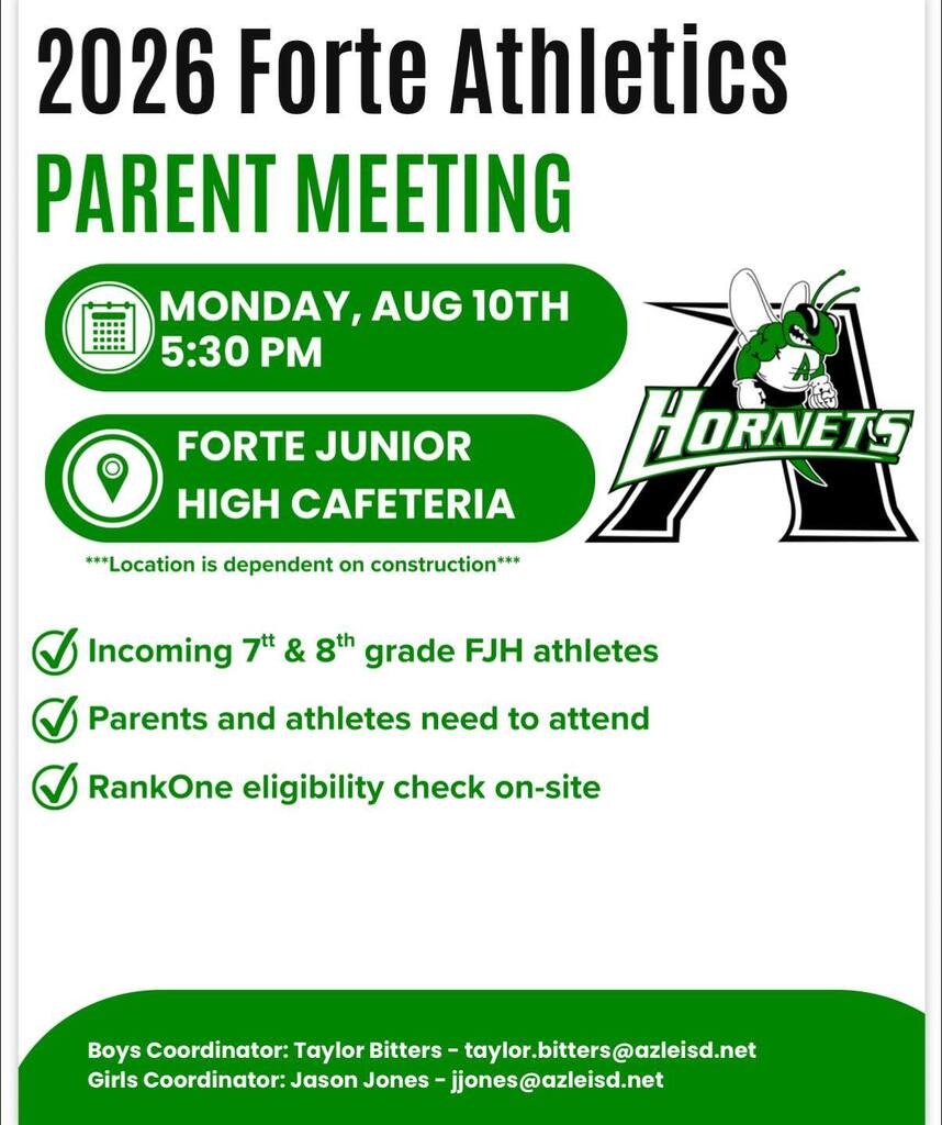 Athletics Parent Meeting