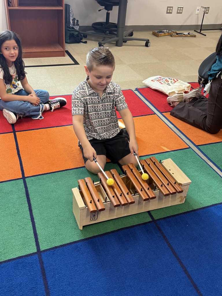 picture of student playing the xylophone
