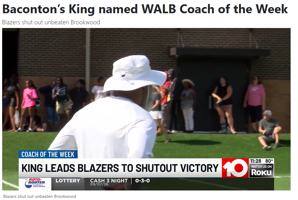 Coach King named WALB Coach of the Week!