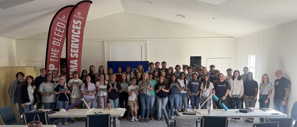 A BIG THANK YOU to Phoebe for coming to our school and hosting a Stop the Bleed training for our SENIOR CLASS!