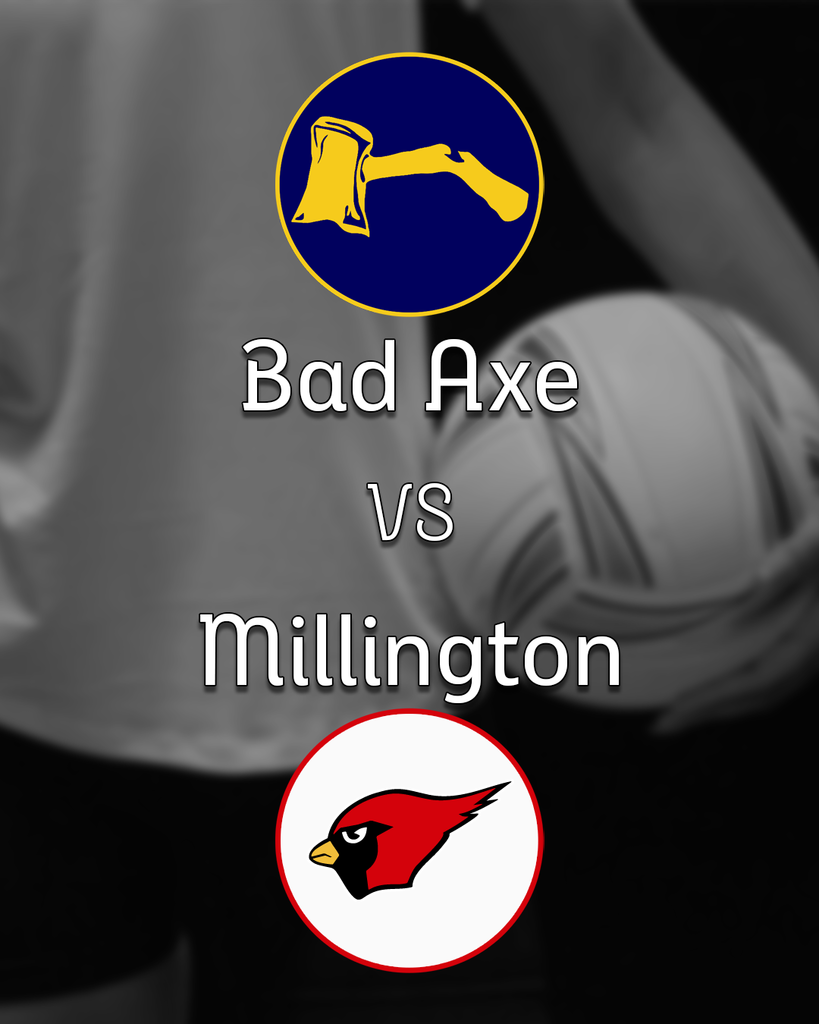 Bad Axe vs Millington, 7:30 pm, home game, Oct 14th