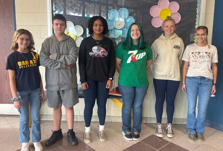 September Citizens of the month for 9-12th grade at Bad Axe High School