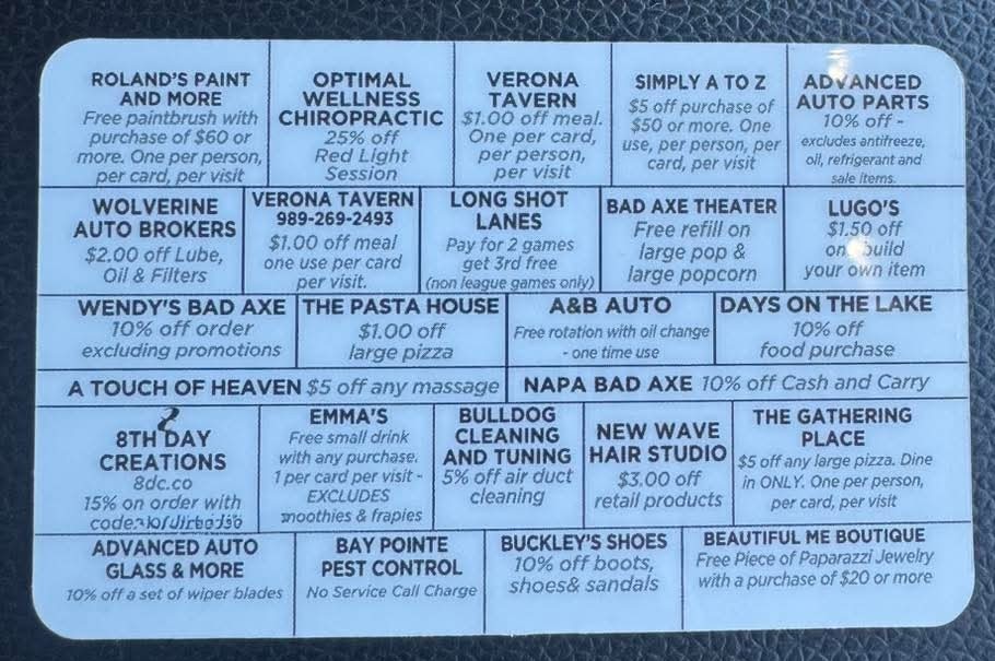 Band Booster Card Back