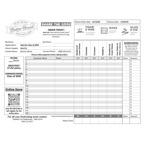 Butter Braid Order Form