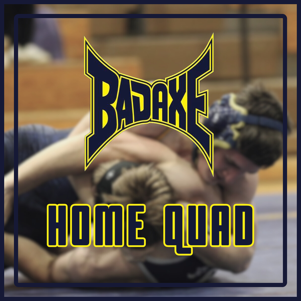 Picture of two guys wrestling, Bad Axe, Home Quad