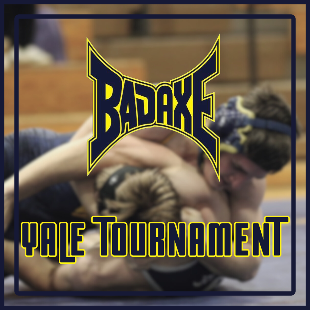 Two guys wrestling, Yale Tournament, Bad Axe