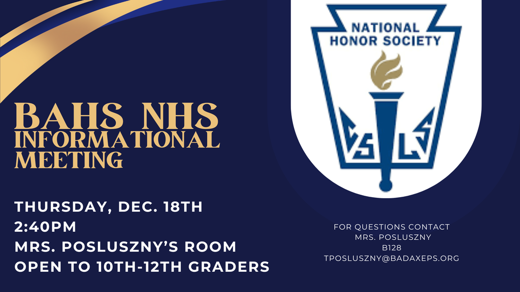 NHS Informational Meeting