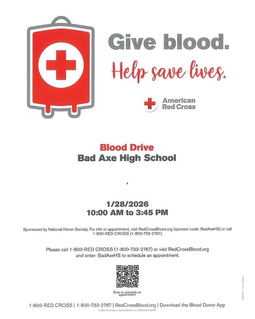 January Blood Drive at Bad Axe High School