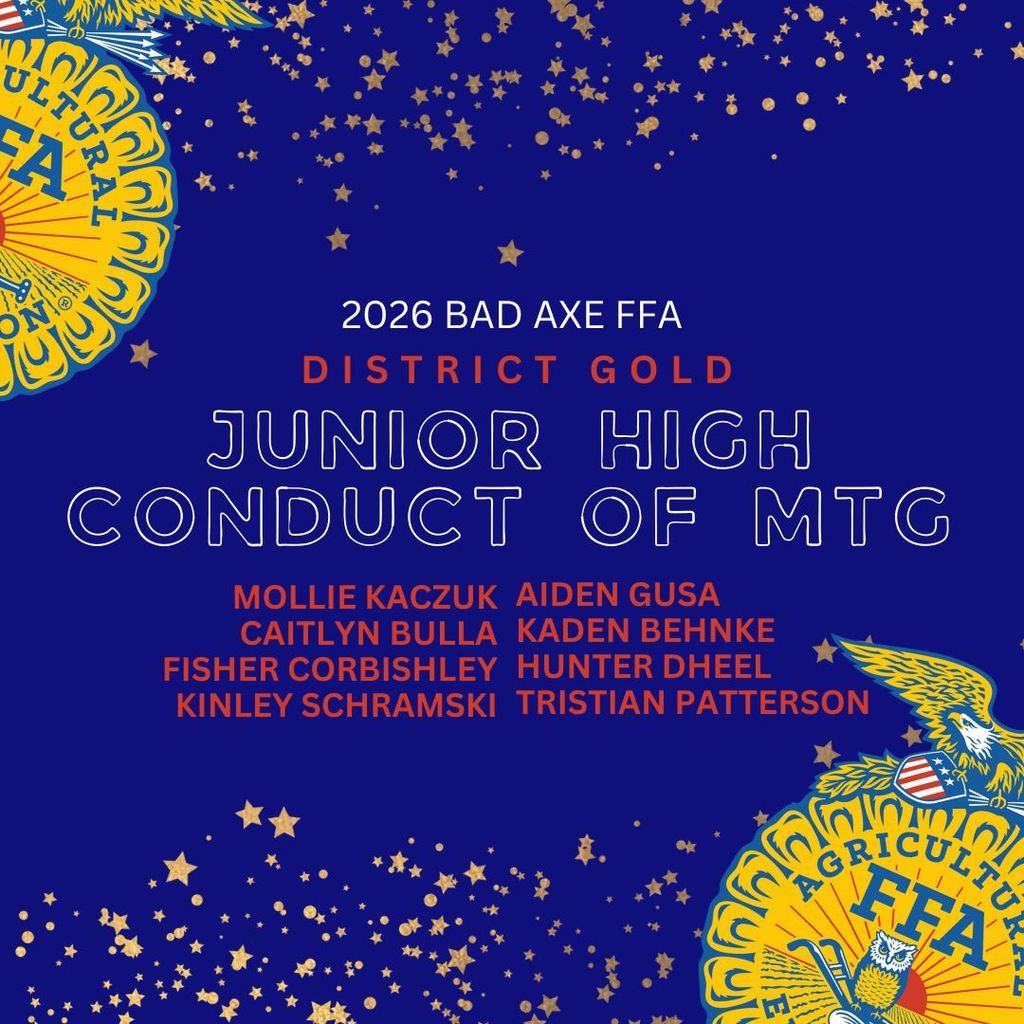 Junior High Conduct of MTG - Mollie Kaczuk, Kinley Schramski, Tristian Patterson, Fisher Corbishley, Hunter Dheel, Caitlyn Bulla, Kaden Behnke, Aiden Gusa