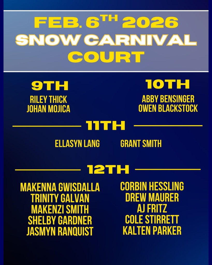 Blue poster, snow carnival court