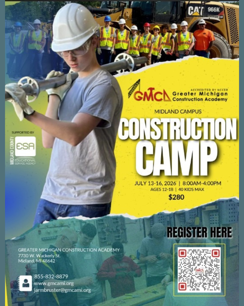 Construction Camp, Registration, Kid with a hard hat on