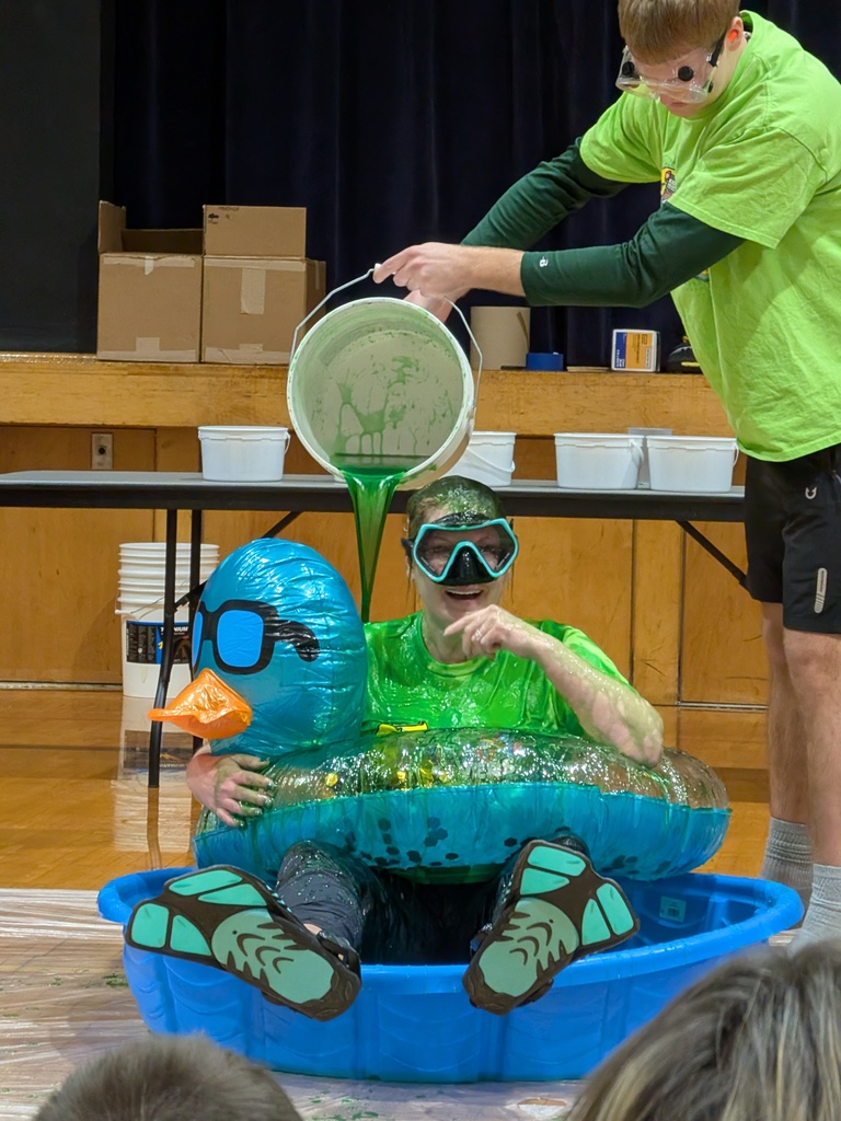 Teachers at Bad Axe Public Schools get slimed by their students.