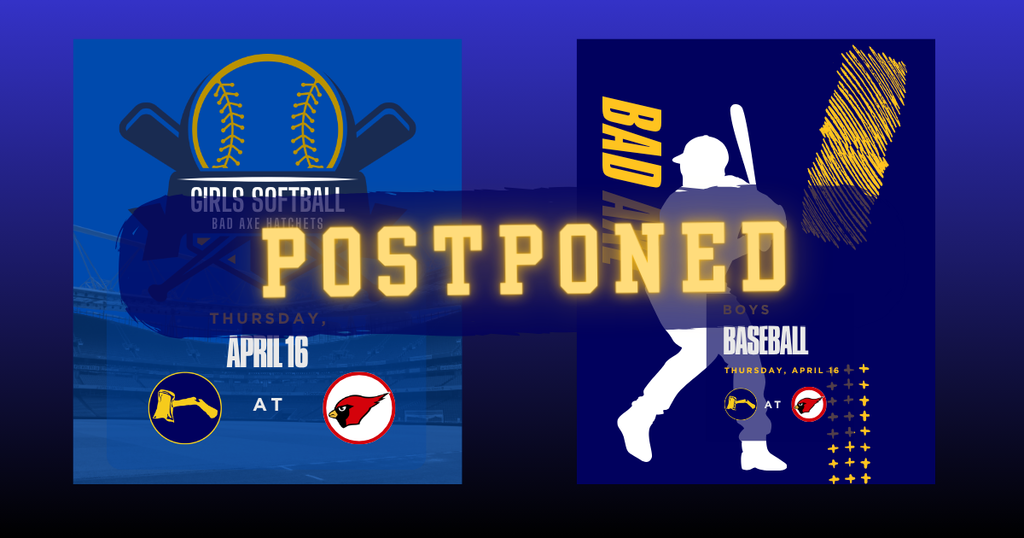 Softball & Baseball games at Millington Schools Postponed for April 16.