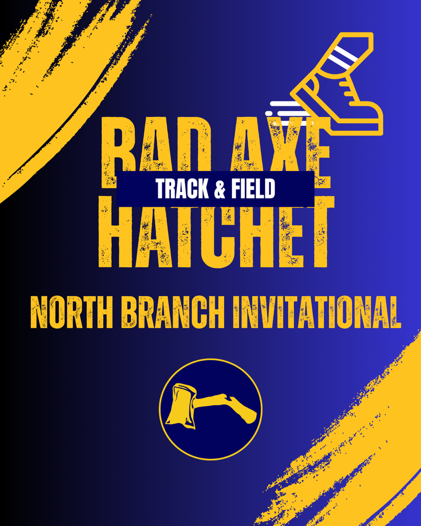 Bad Axe Track & Field at North Branch Invitational with a running shoe. 