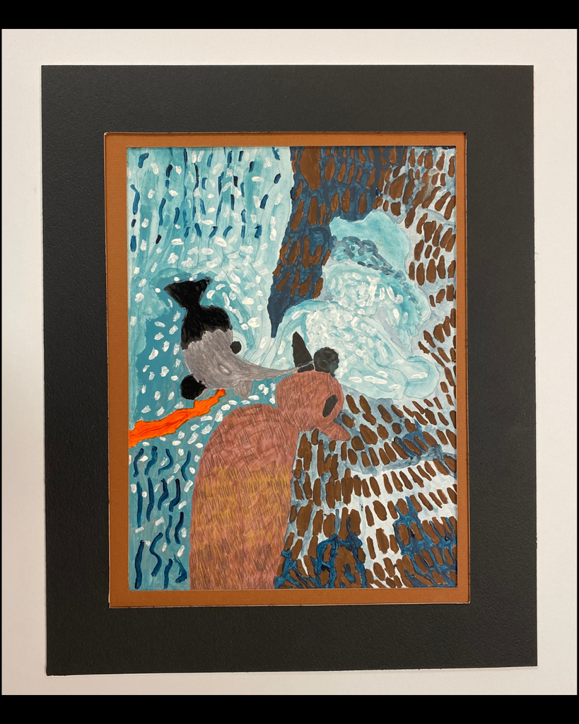 Students piece of art are exhibited at the Huron Area Student Art Exhibition 2026.