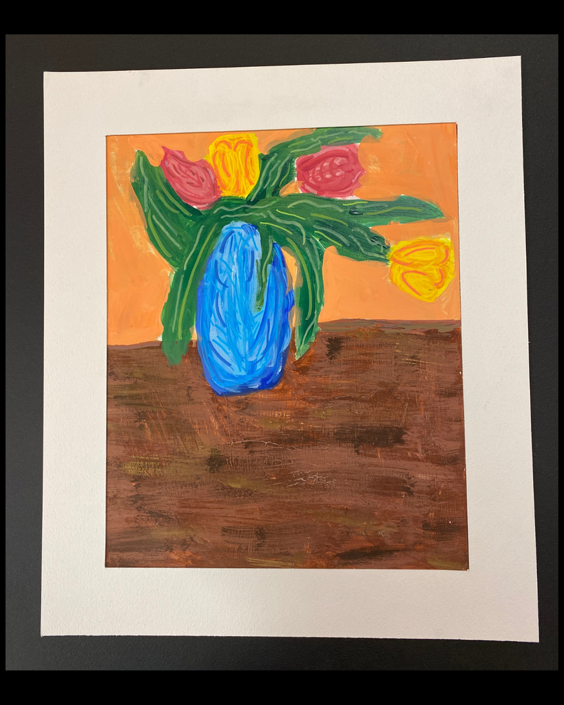 Students piece of art are exhibited at the Huron Area Student Art Exhibition 2026.