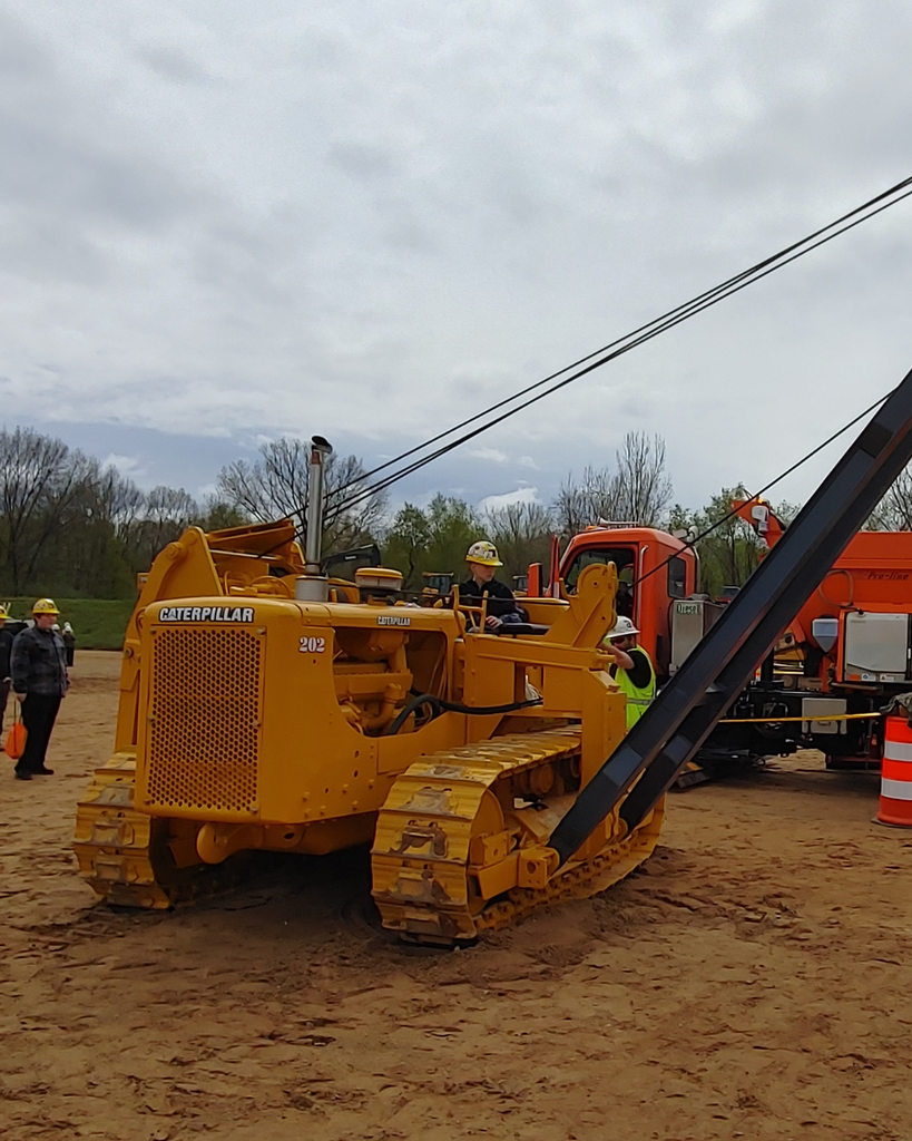 High School Students enjoy exploring heavy machinery at this year's Construction Day. 