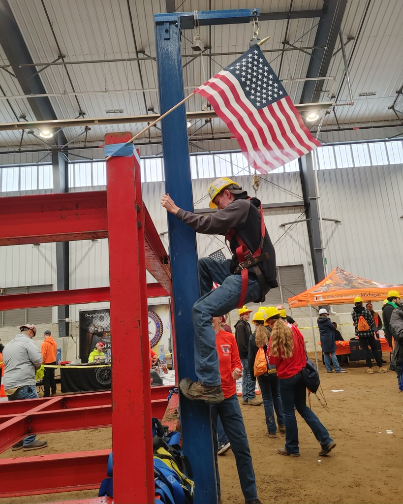 High School Students enjoy exploring heavy machinery at this year's Construction Day. 