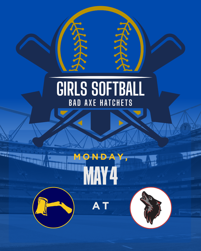 Girls Softball team v.s. Sandusky Wolves logo.