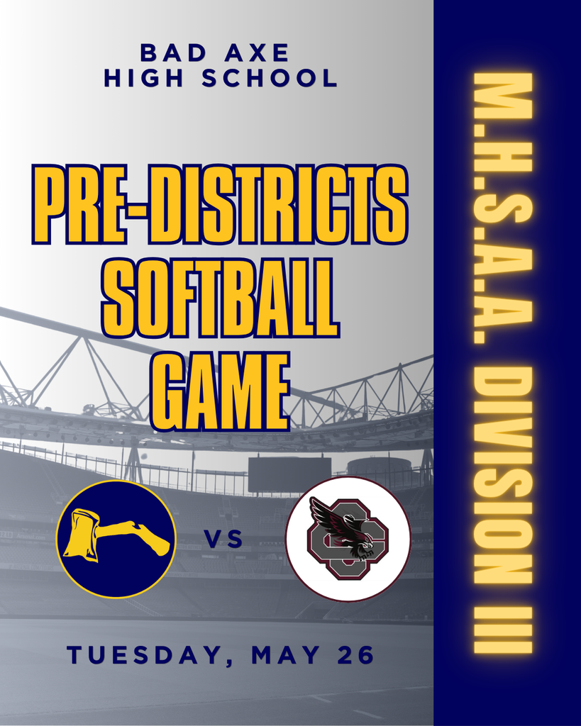 Bad Axe Girls Softball MHSAA Pre-Districts game against the Cass City Redhawks.