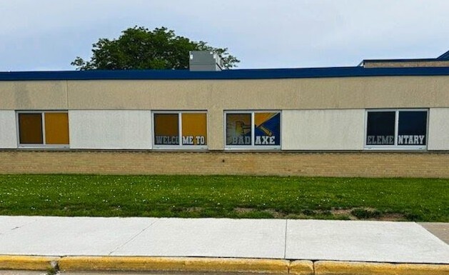 Updates to signs at the new Bad Axe Elementary School