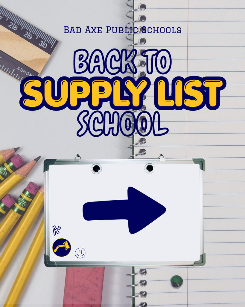 Bad Axe Public Schools Supply List 2025-2026
