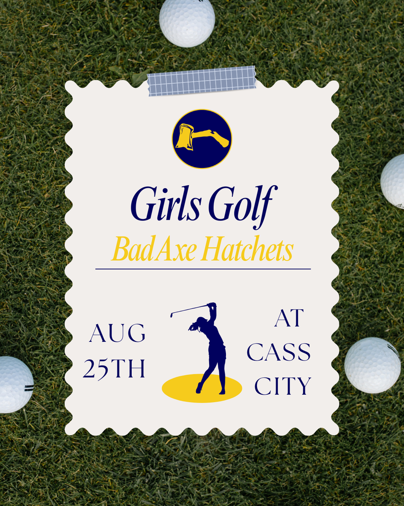 Girls Golf, Aug 25th, at Cass City, girl swinging club
