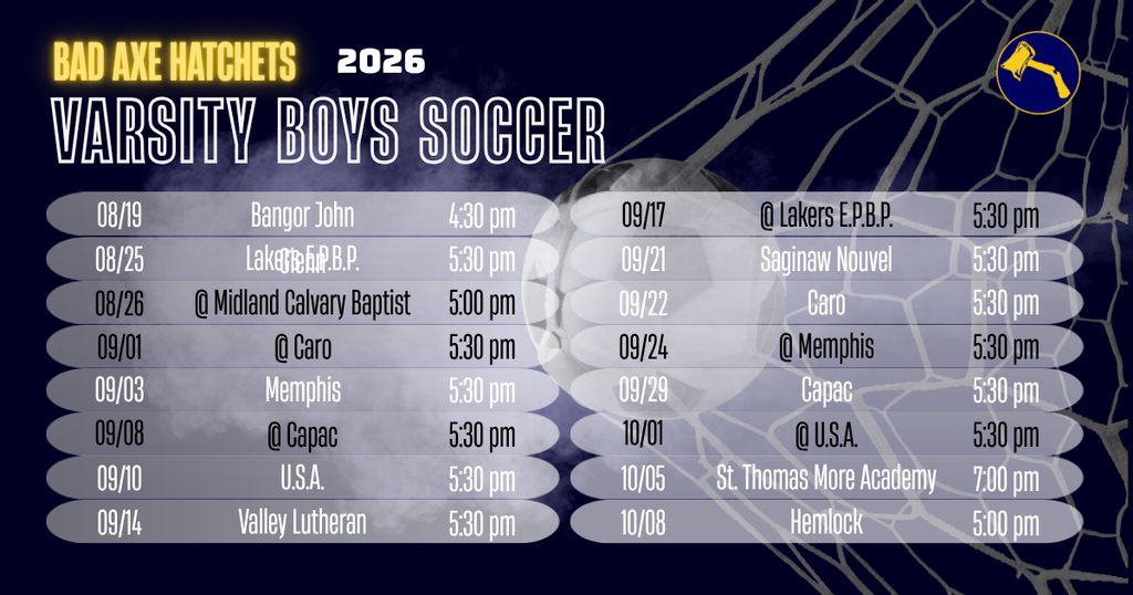 Soccer Schedule 2026