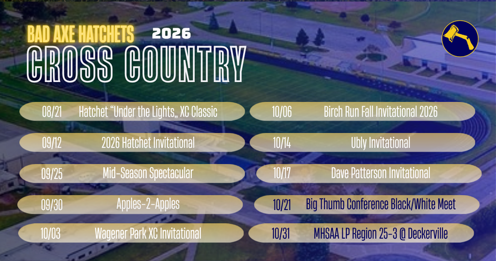 Cross Country Schedule 2026