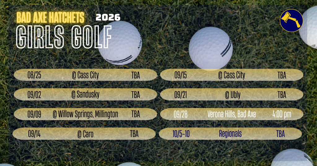 Girls Golf Schedule 2026