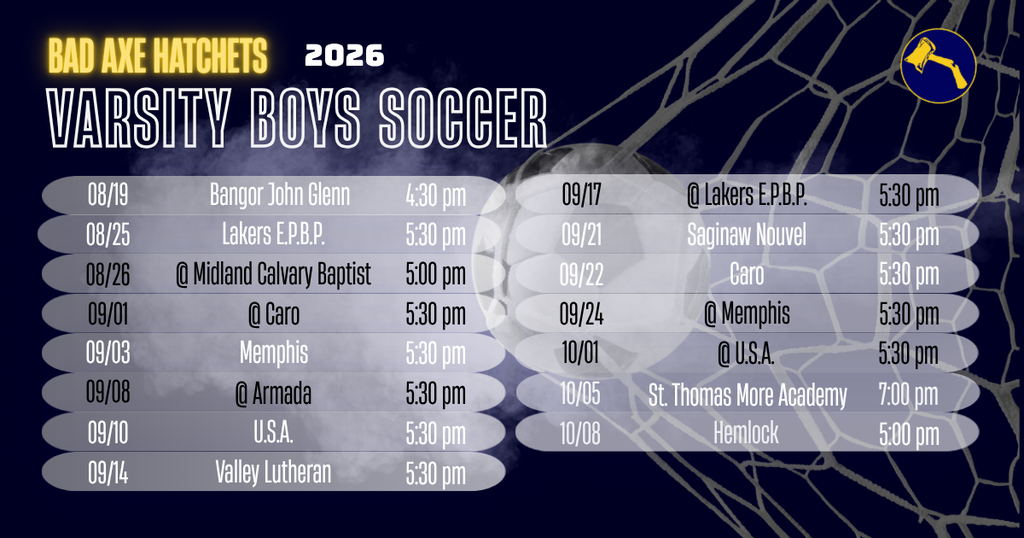 Boys Varsity Soccer Schedule 2026