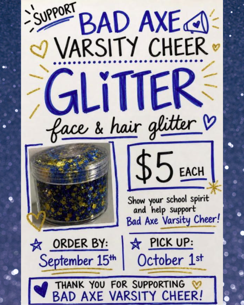 Bad Axe Cheer Fundraiser - Hair Glitter $5