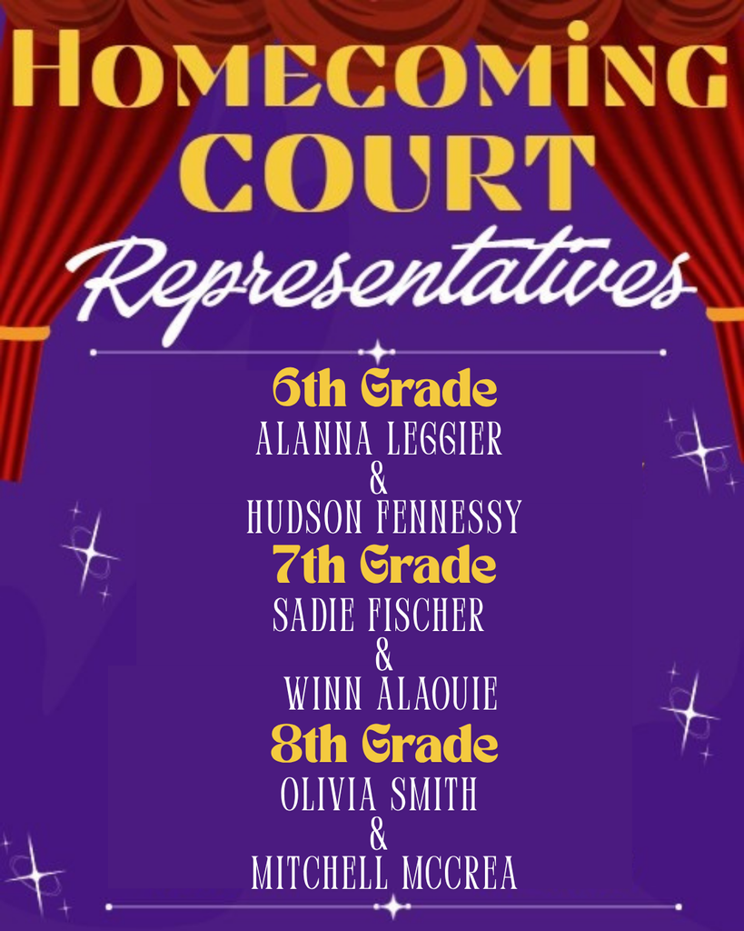 Junior High 2026 Homecoming Representatives